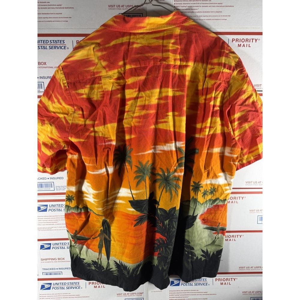 Vintage 70s RJC Floral Print Hawaiian Tropical Aloha Summer Beach Shirt Sz XL - Picture 3 of 6